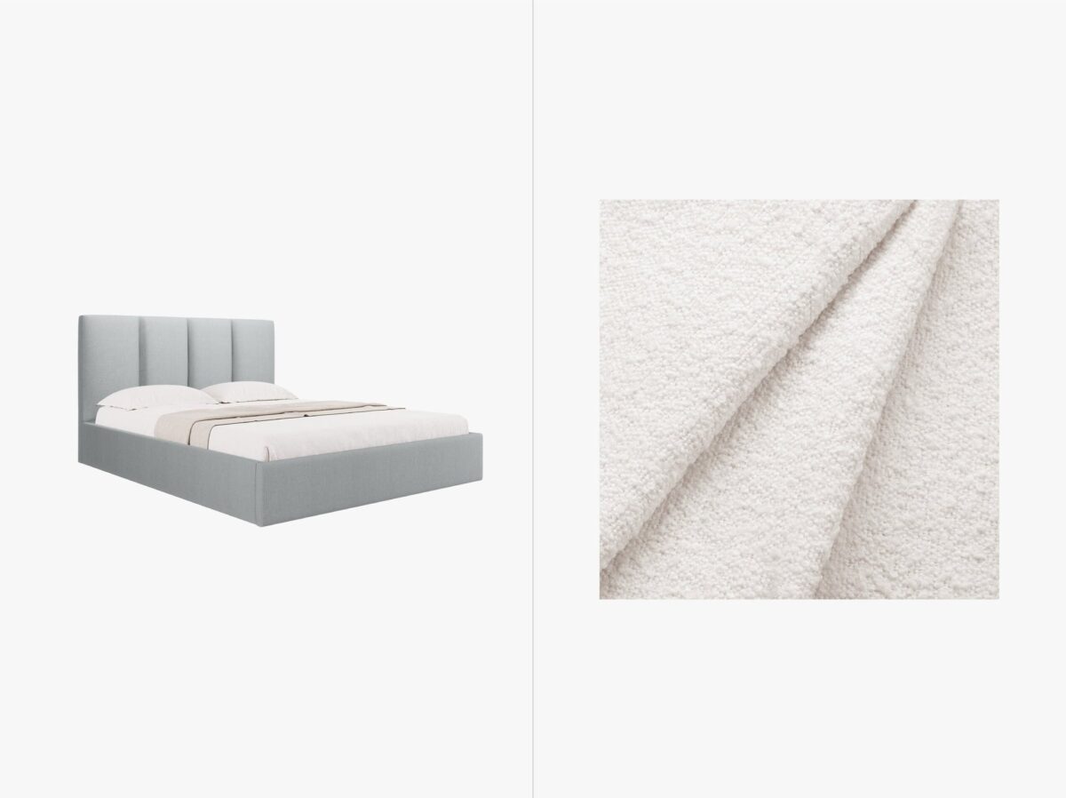 Letto Pyla in bouclé Baloo – 140x200 cm - immagine 5