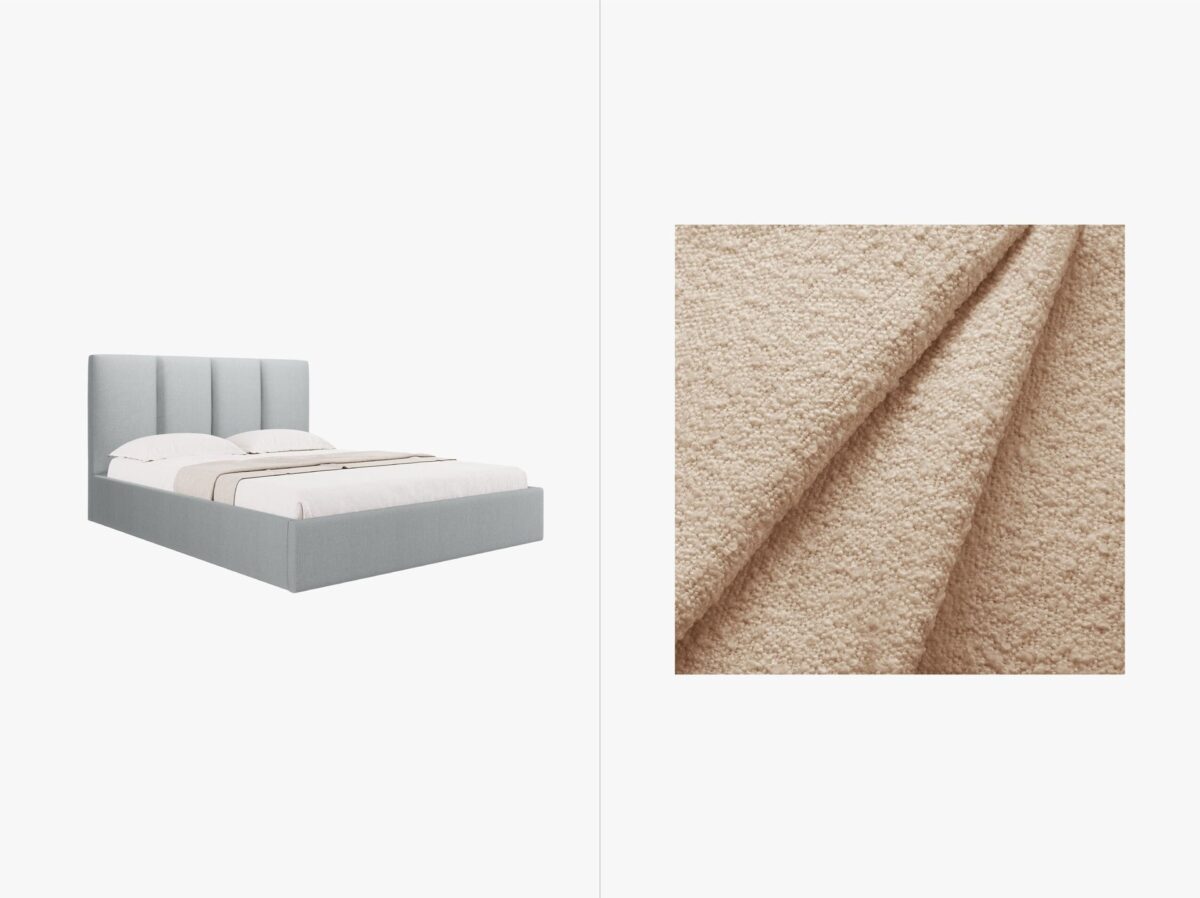 Letto Pyla in bouclé Baloo – 160x200 cm - immagine 3