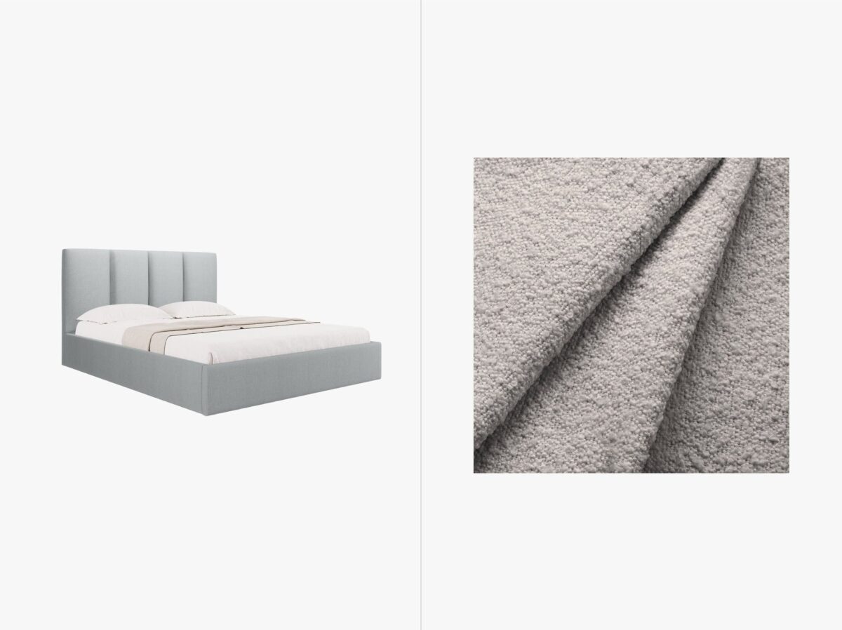 Letto Pyla in bouclé Baloo – 180x200 cm - immagine 3
