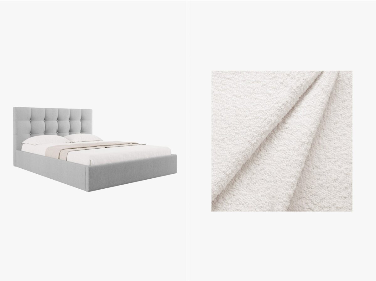 Letto Phaedra in bouclé Baloo – 180x200 cm - immagine 5