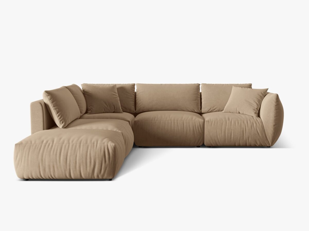 Divano modulare angolare Chris in tessuto effetto lino – L290 cm - immagine 8