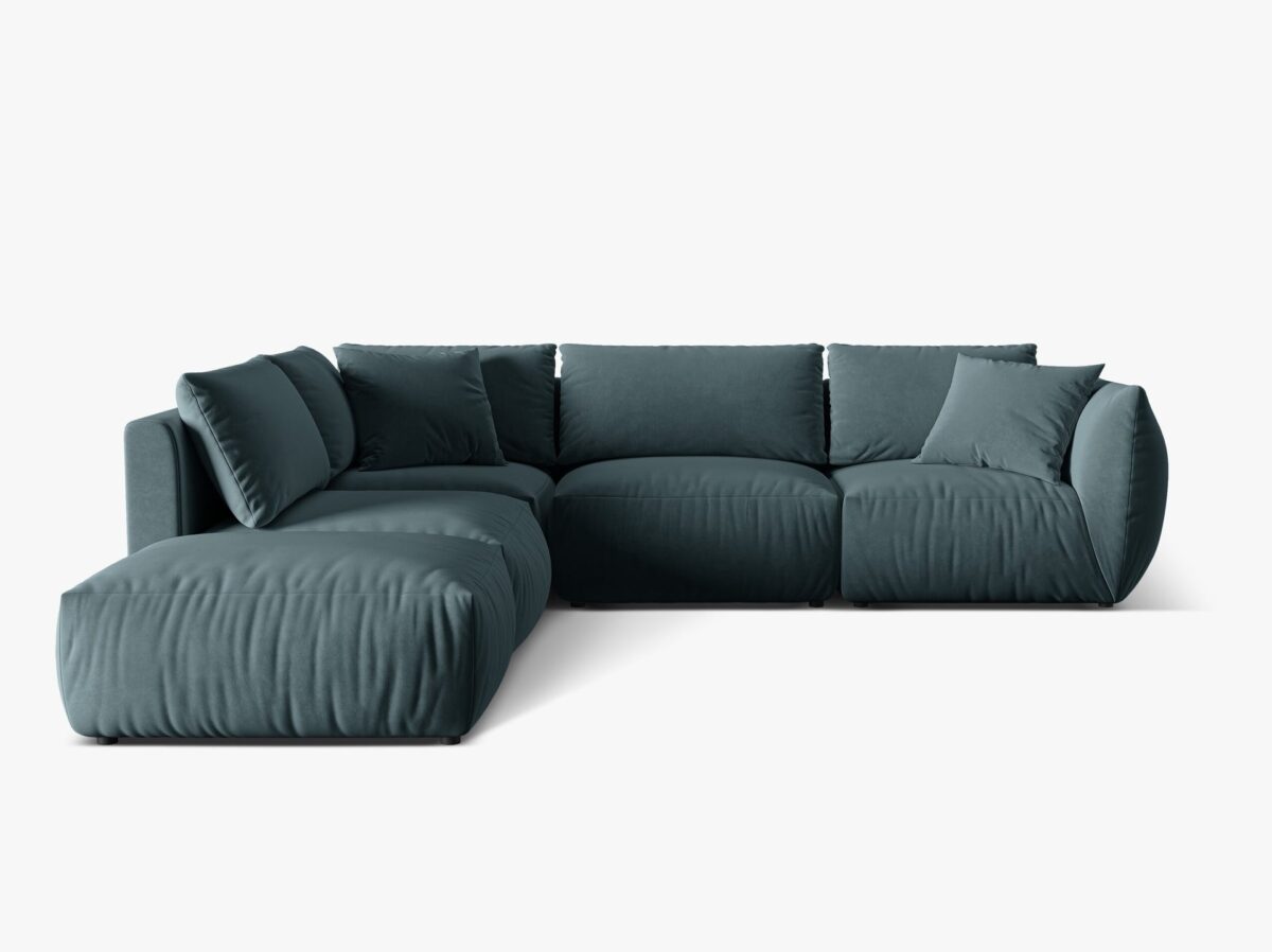 Divano modulare angolare Chris in tessuto effetto lino – L290 cm - immagine 11