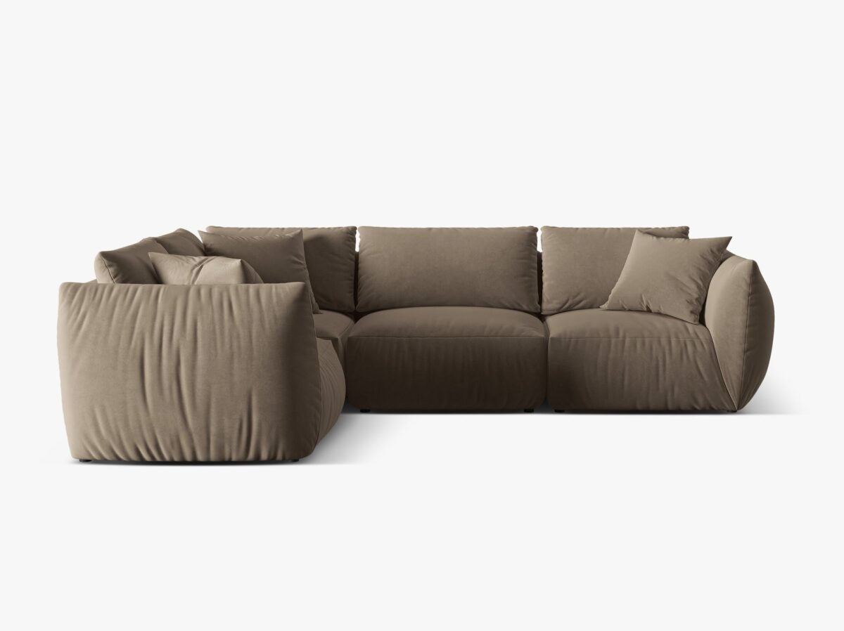Divano modulare angolare Chris in tessuto effetto lino – L295 cm - immagine 8
