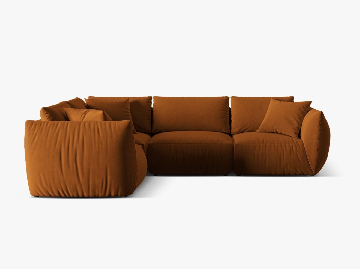 Divano modulare angolare Chris in tessuto effetto lino – L295 cm - immagine 6