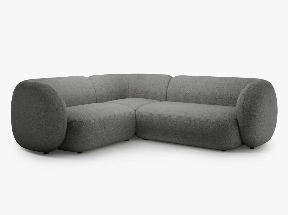 Divano angolare Kate in bouclé – L252 cm - immagine 6
