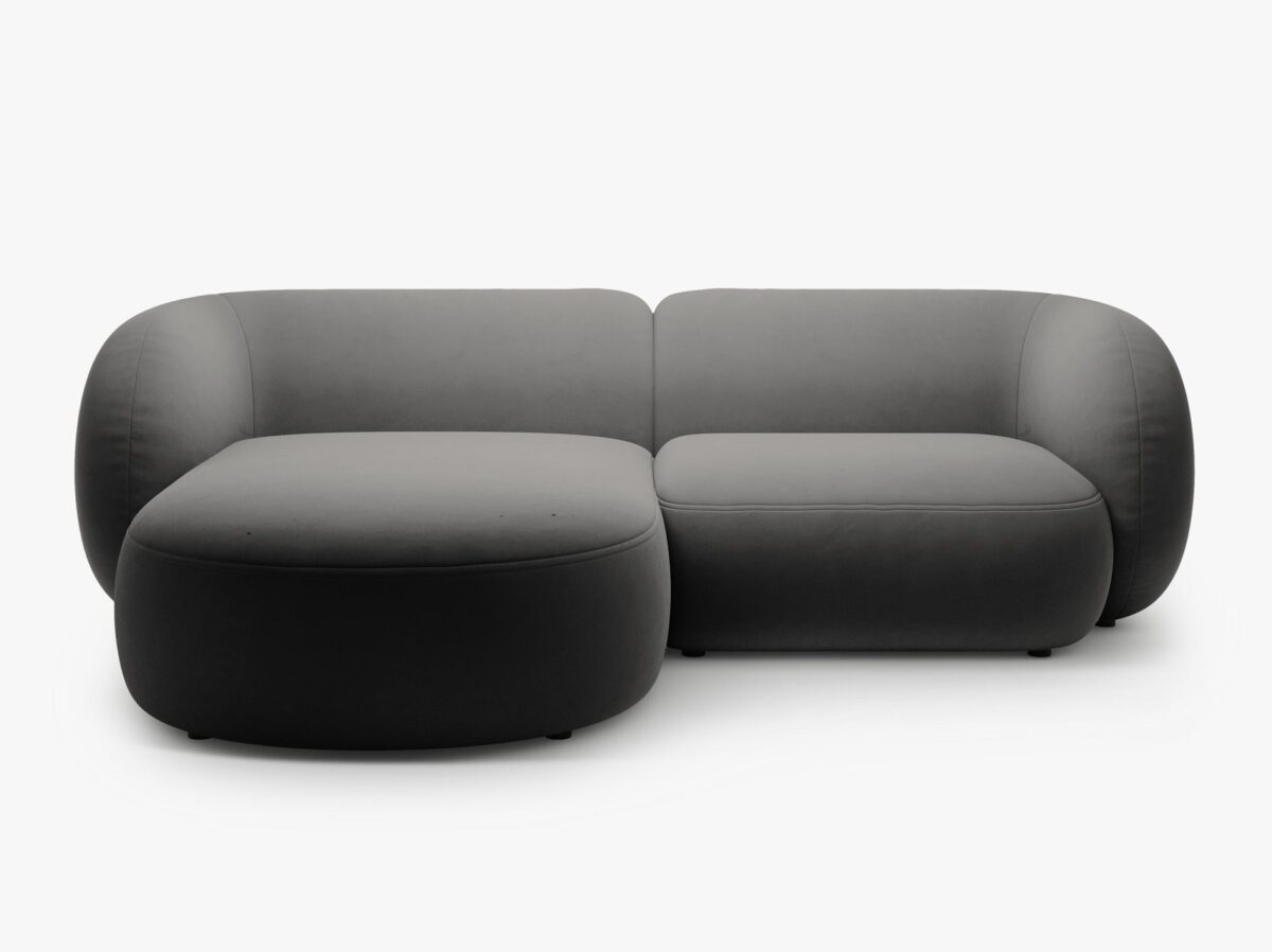 Divano angolare Kate in velluto – L255 cm - immagine 6