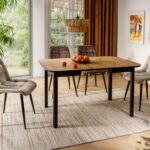 Sedia Chic Velvet in velluto color beige chiaro Bluvel 30 con struttura in metallo nero opaco – 50x88 cm