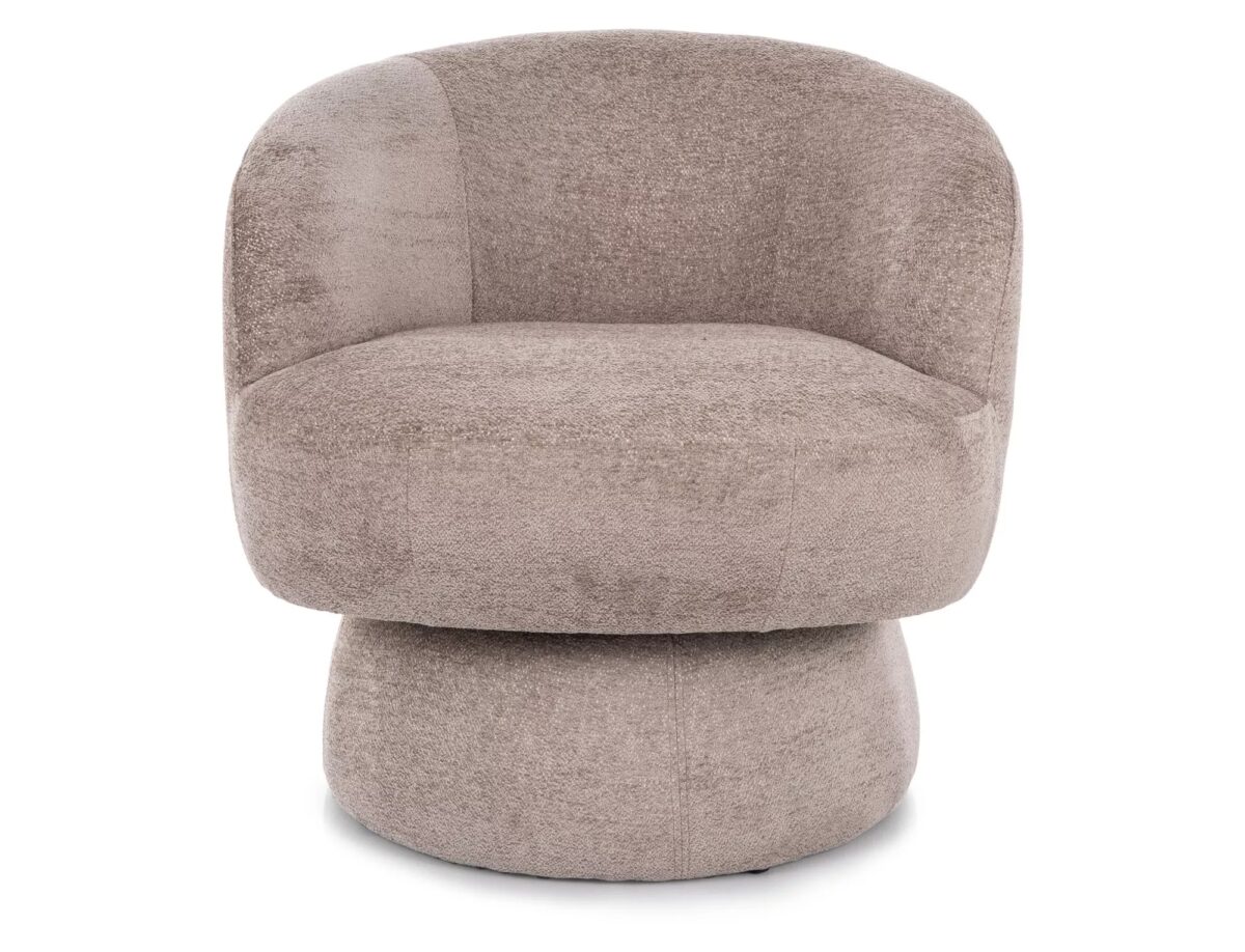 Poltrona Cosmic Raven in tessuto beige scuro Raven 30 con base girevole a 360° – 68x75x70 cm - immagine 6