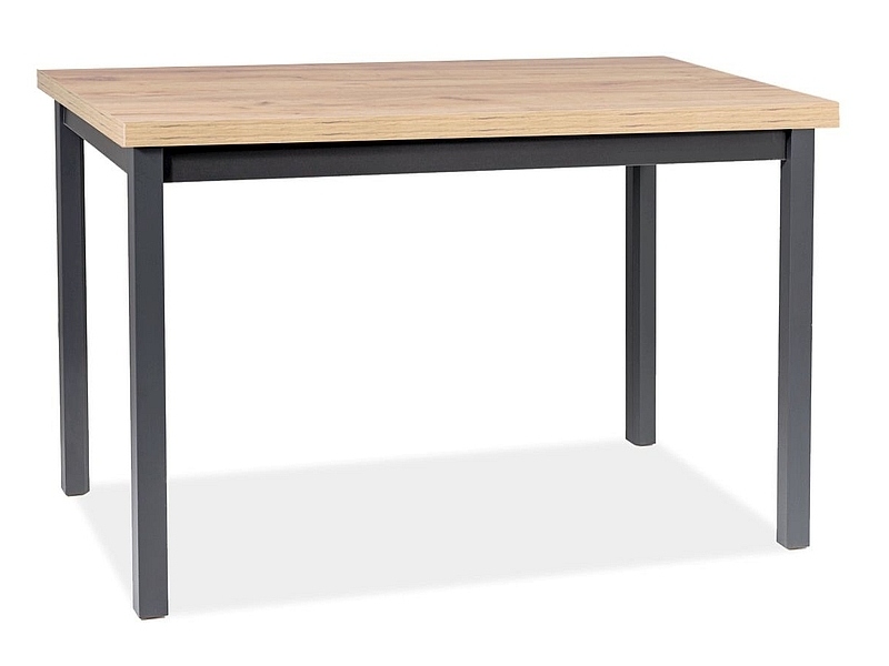 product-120 Tavolo Adam in MDF nero e piano laminato effetto rovere Artisan – 100x60 cm - immagine 1