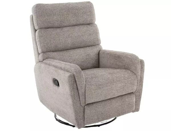 Poltrona reclinabile Argos Raven con funzione girevole e dondolo – tessuto Raven grigio