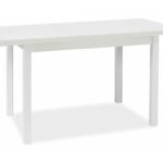 Tavolo Adam estensibile in MDF e piano laminato bianco opaco – 100-140x60 cm