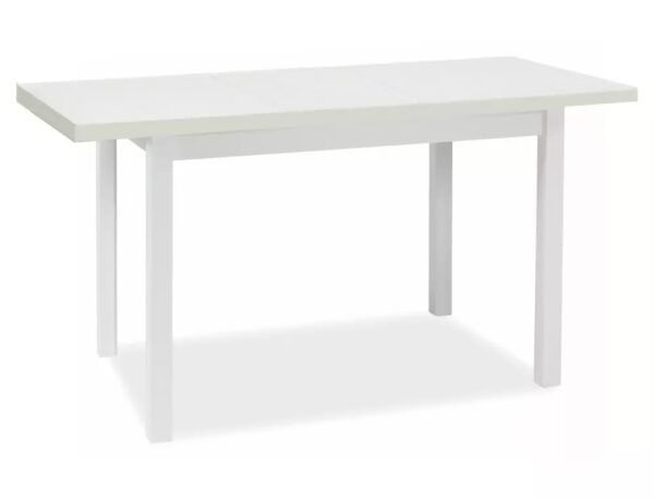 Tavolo Adam estensibile in MDF e piano laminato bianco opaco – 90-125x65 cm