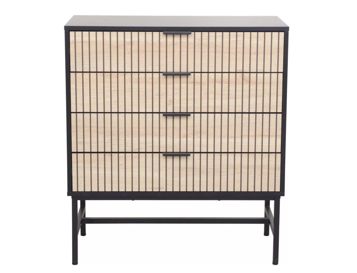 Comò Mago K2 in rovere e metallo nero – 80x40x90 cm - immagine 2
