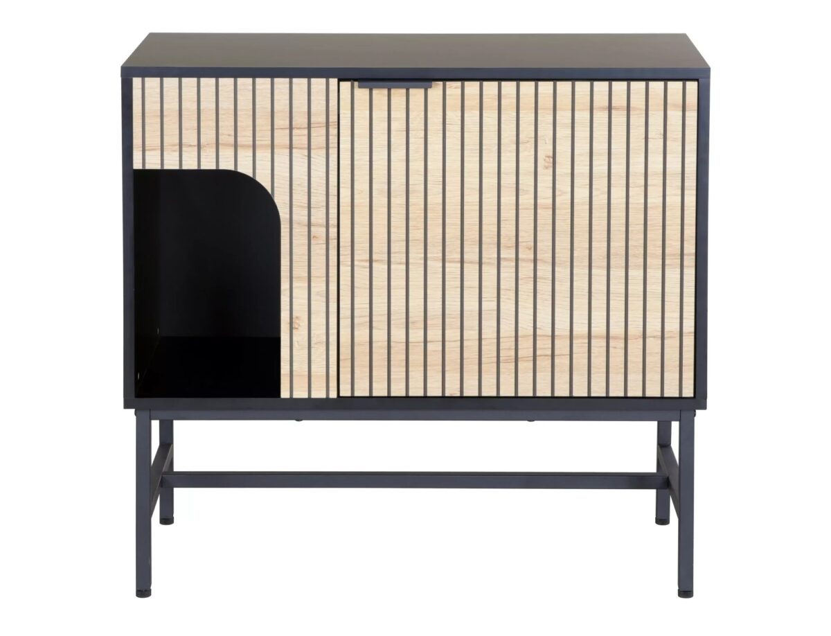 Comò Mago K3 in rovere e metallo nero – 80x40x75 cm - immagine 4