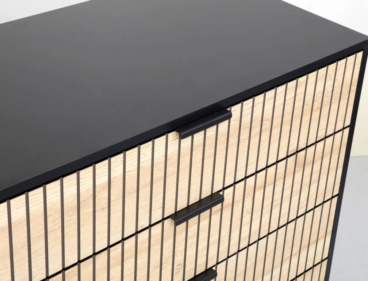 Comò Mago K2 in rovere e metallo nero – 80x40x90 cm - immagine 5