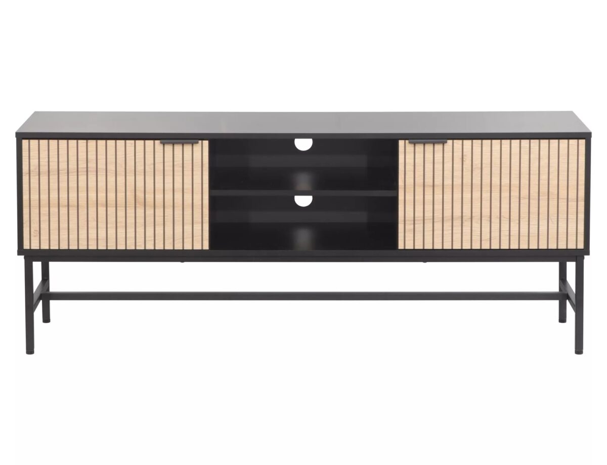 Mobile TV Mago RTV1 in rovere e nero – 150x40x60 cm - immagine 4