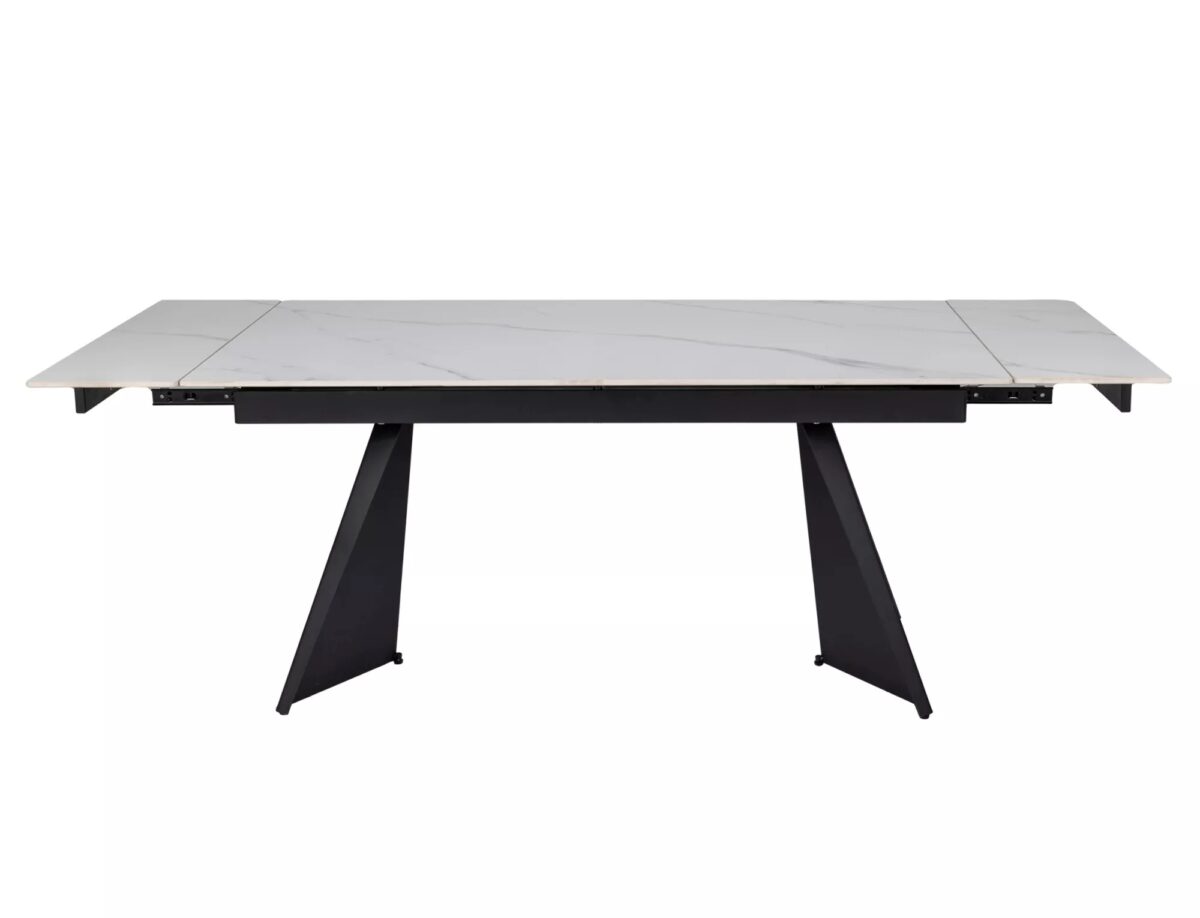 Tavolo allungabile Laconi in ceramica bianco opaco – 160/220x90x75 cm - immagine 12