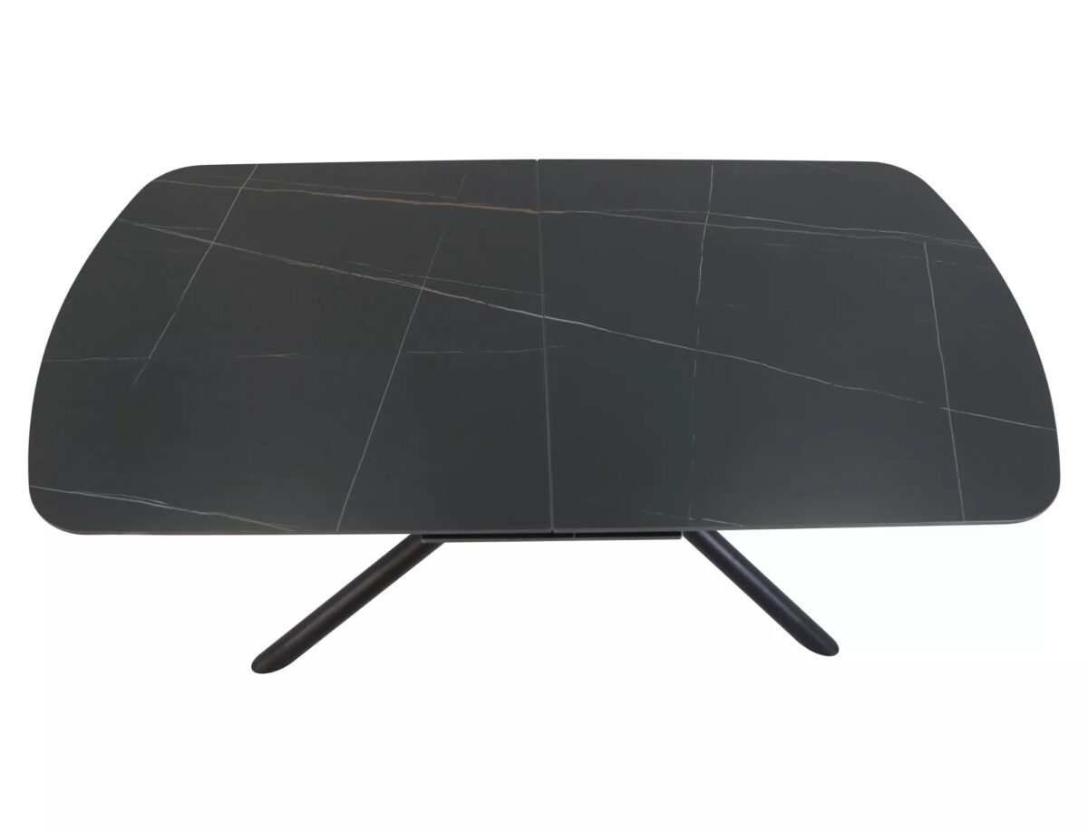 Tavolo Vector allungabile in ceramica nero opaco – 160/200x90x75 cm - immagine 3