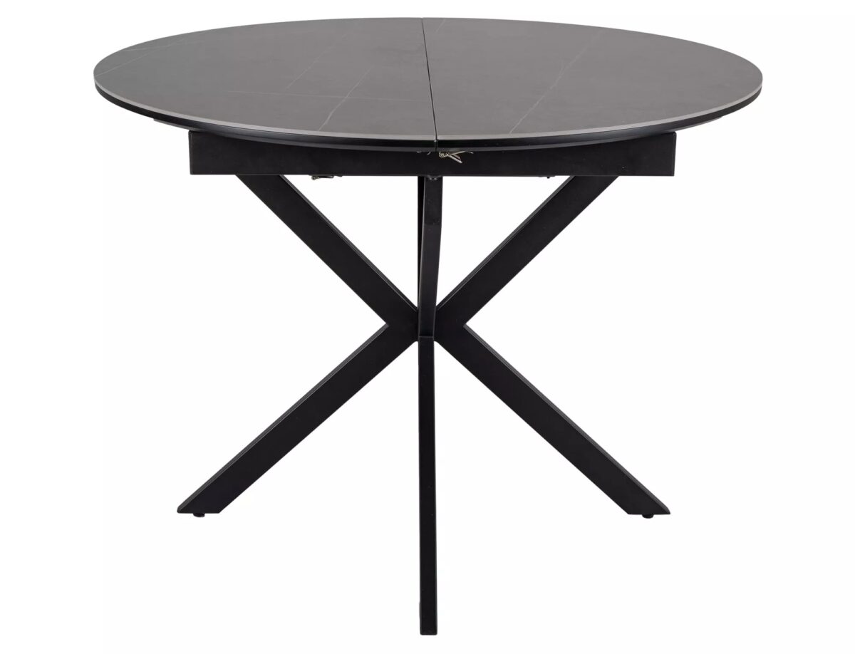 Tavolo Gaston Ceramic in ceramica grigio opaco – Ø100/135x75 cm - immagine 3