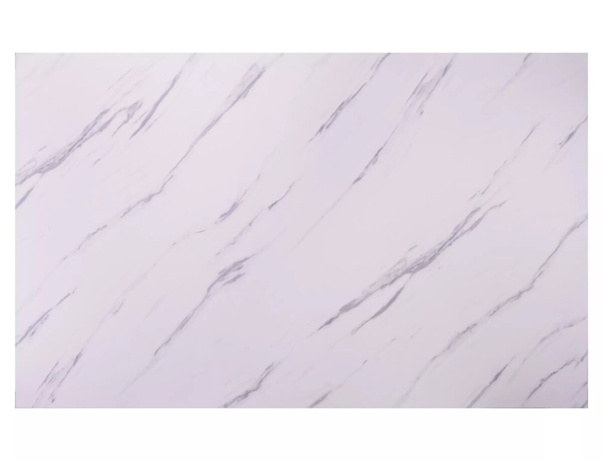 Tavolo Marcus in bianco effetto marmo e rovere – 120x75x76 cm - immagine 4