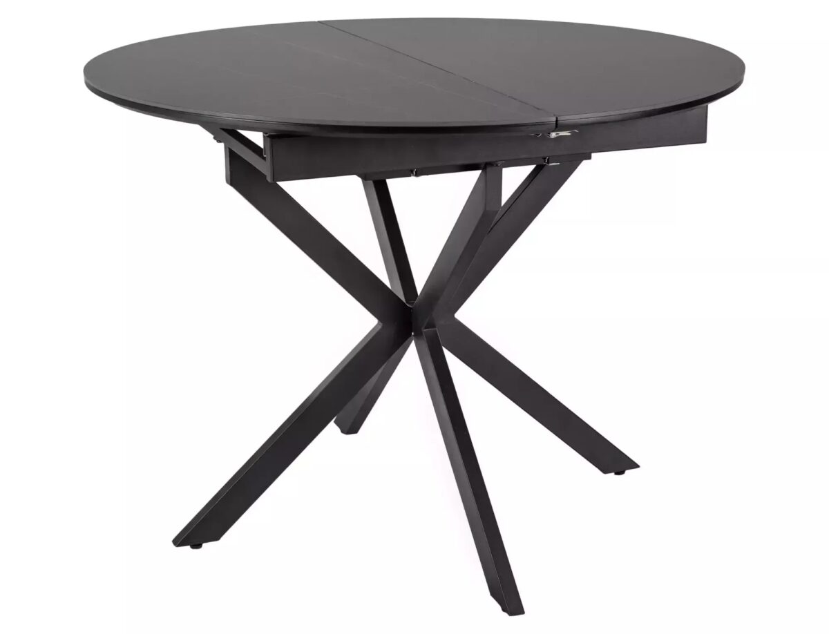 Tavolo Gaston Ceramic in ceramica nero opaco – Ø100/135x75 cm - immagine 4