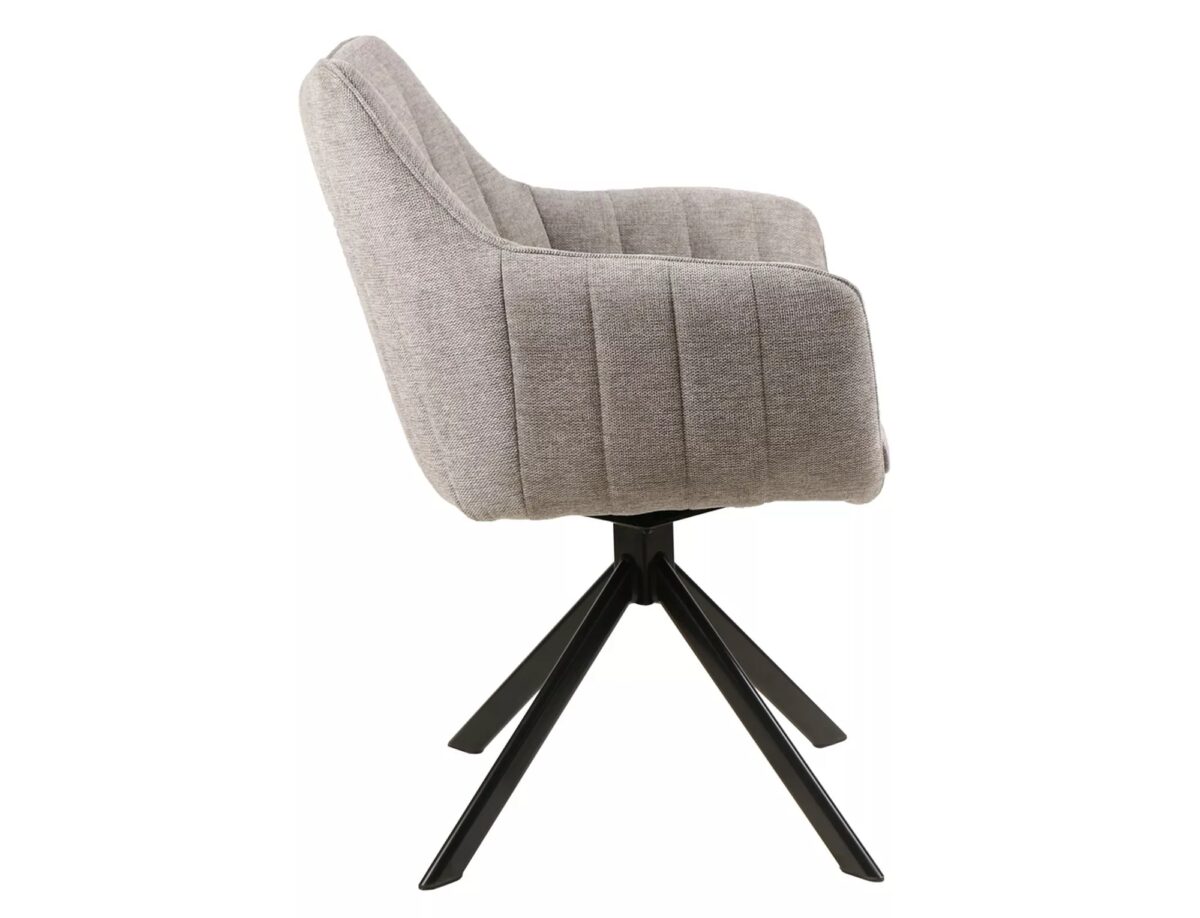 Sedia girevole Azalia Brego grigio chiaro – 61x44x86 cm - immagine 3