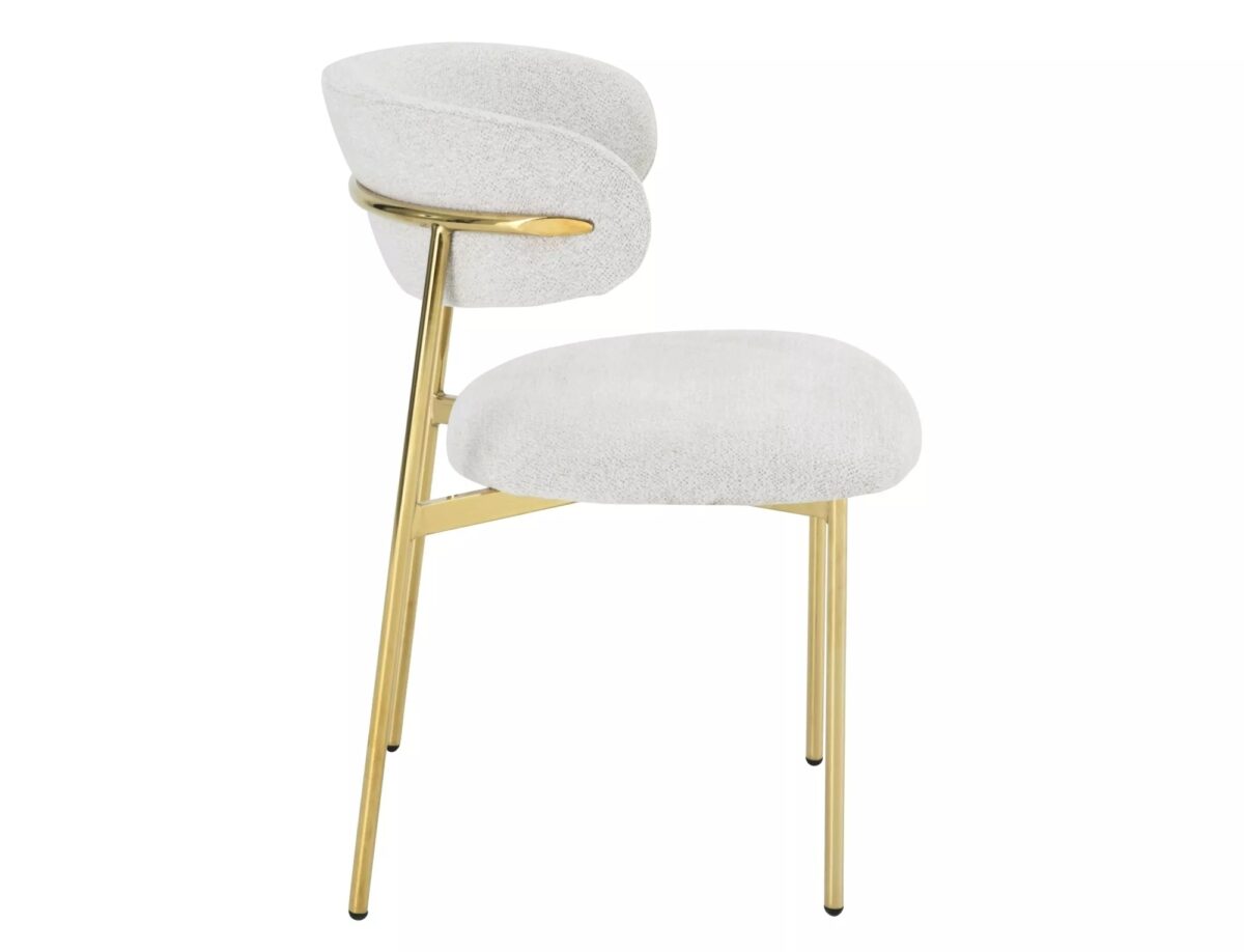 Sedia Elton Raven beige / oro – 56x46x80 cm - immagine 7