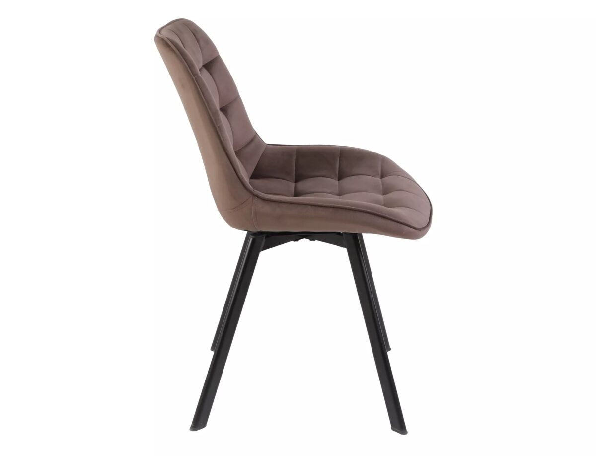 Sedia Monti Velvet in velluto cappuccino – 51x44x88 cm - immagine 5