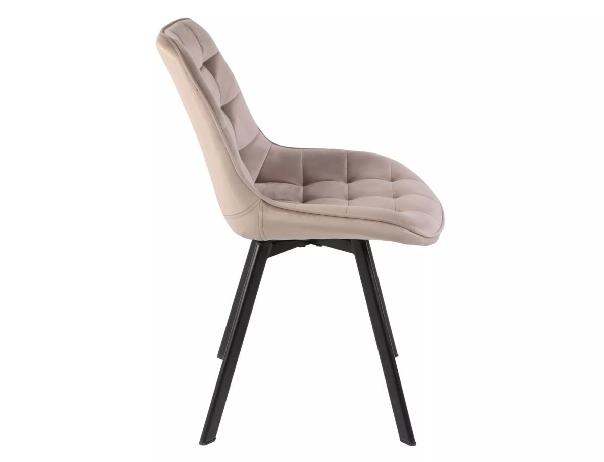 Sedia Monti Velvet in velluto beige scuro – 51x44x88 cm - immagine 5