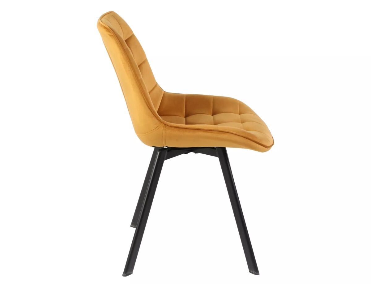 Sedia Monti Velvet in velluto curry – 51x44x88 cm - immagine 6