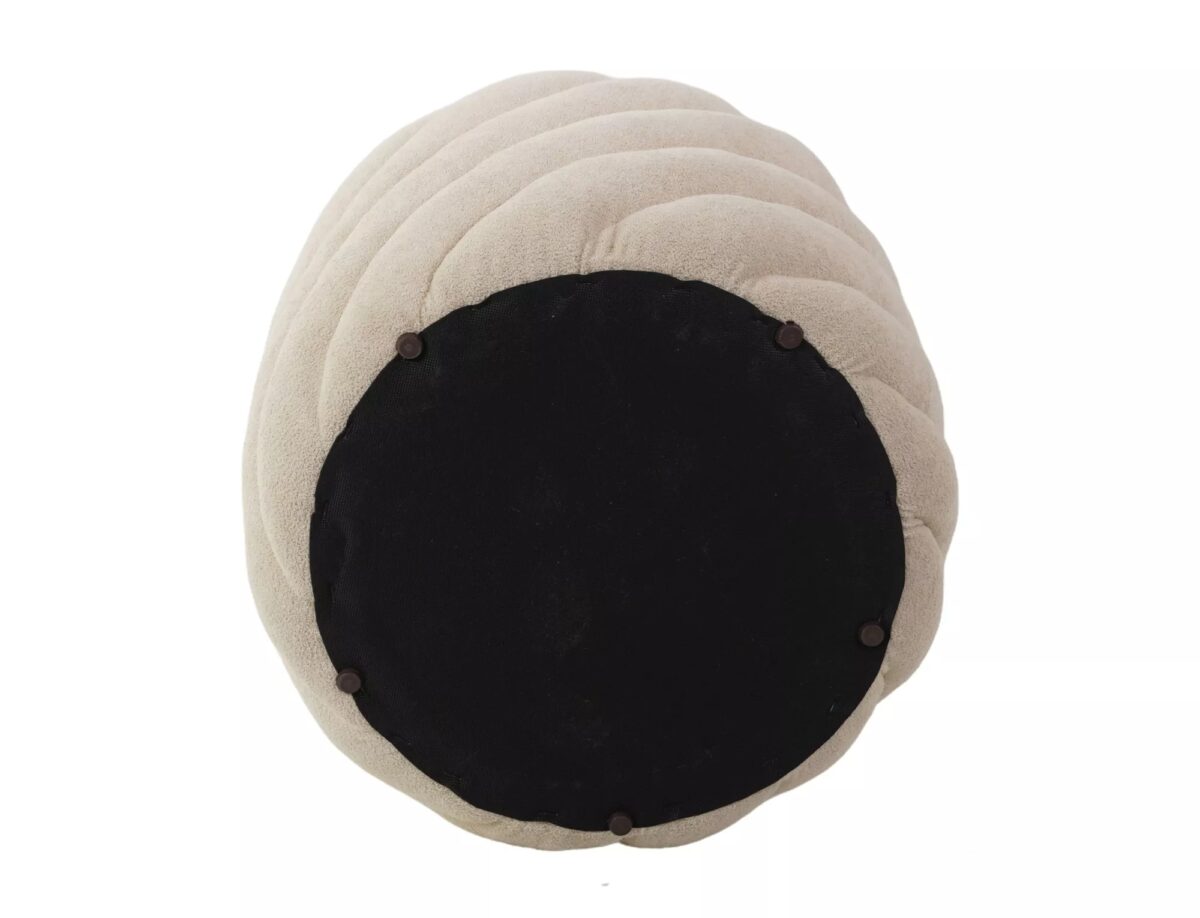 Pouf Pelaro beige con contenitore – Ø42x41 cm - immagine 3