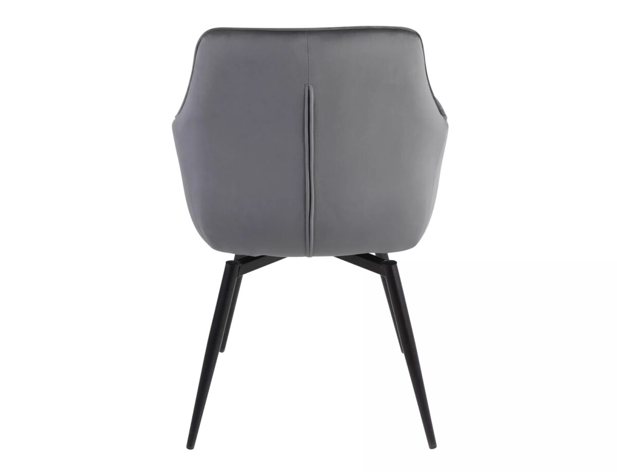 Sedia Servio Velvet grigia con auto-return – 55x45x88 cm - immagine 6