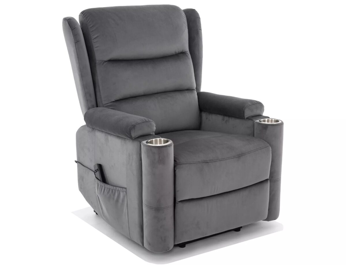 Poltrona reclinabile Minos Velvet – grigio - immagine 11