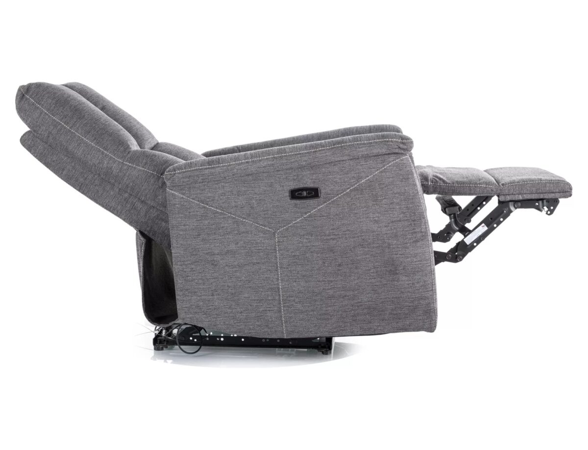 Poltrona reclinabile Neptun Brego elettrica – grigio - immagine 2