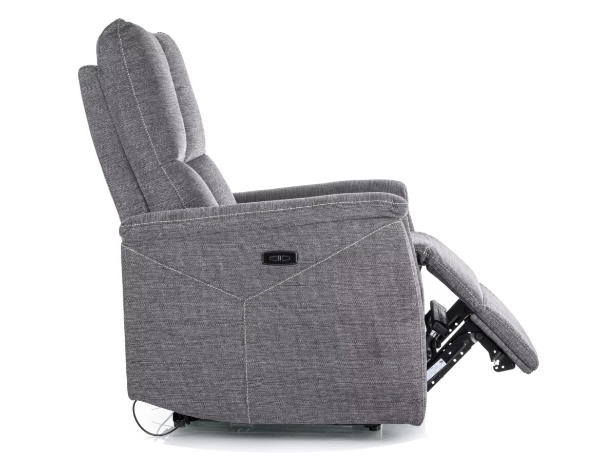 Poltrona reclinabile Neptun Brego elettrica – grigio - immagine 3
