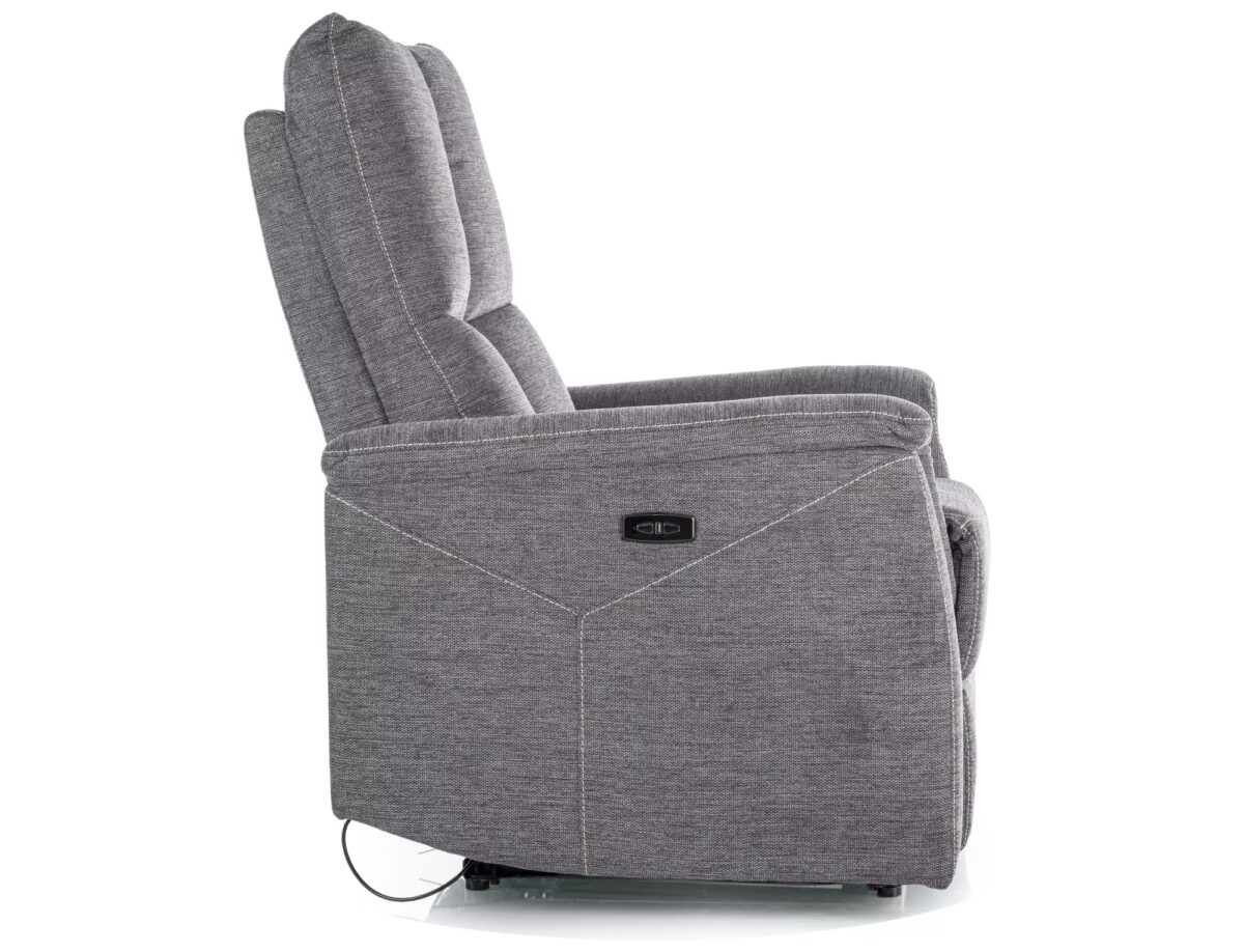 Poltrona reclinabile Neptun Brego elettrica – grigio - immagine 4