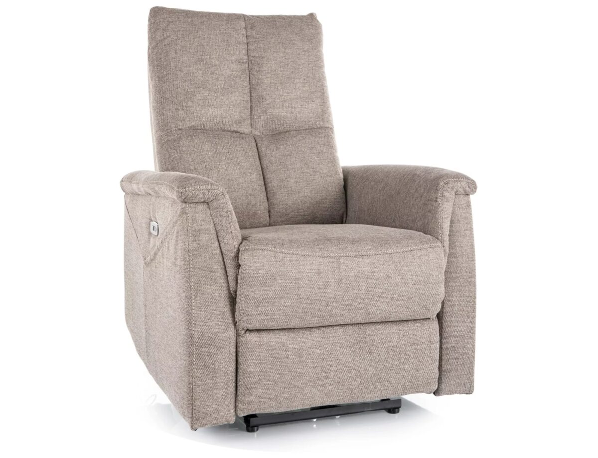 Poltrona relax elettrica Neptun M Brego in tessuto beige - immagine 9