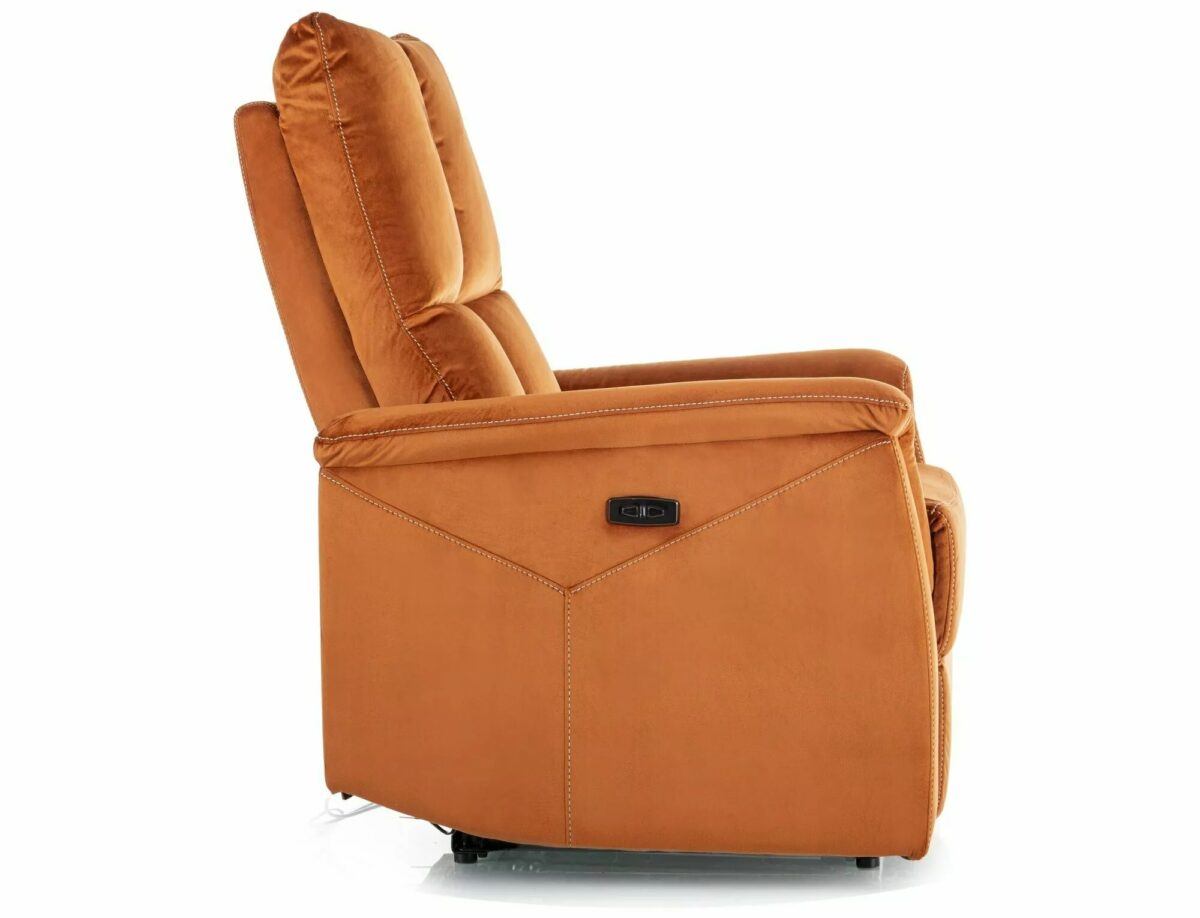 Poltrona relax elettrica Neptun M Velvet – cannella - immagine 7