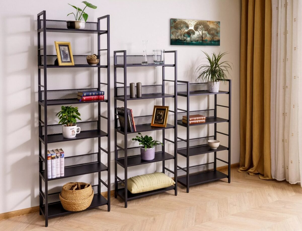 Libreria Raw R5 nera – 60x28x154 cm - immagine 3