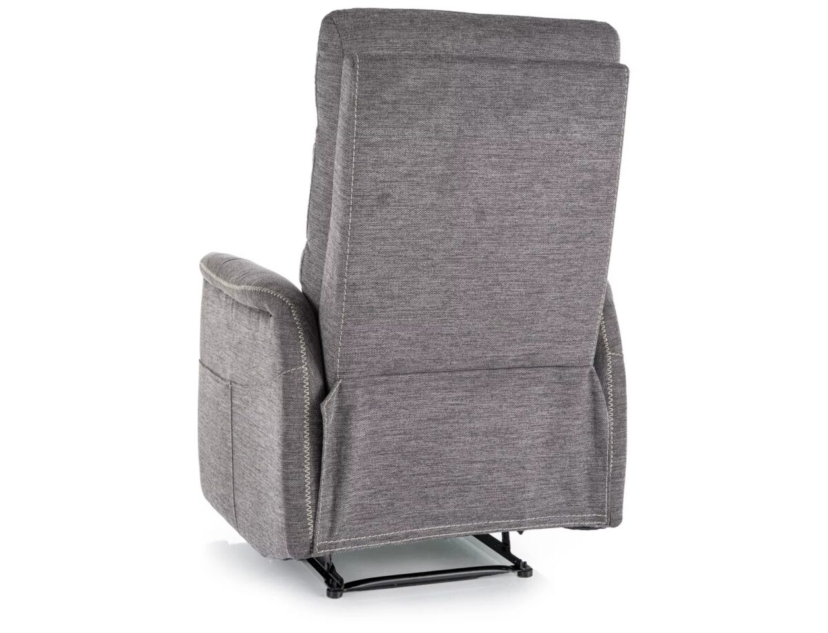 Poltrona reclinabile Solon M Brego in tessuto grigio scuro – 74x86-162x106 cm - immagine 5