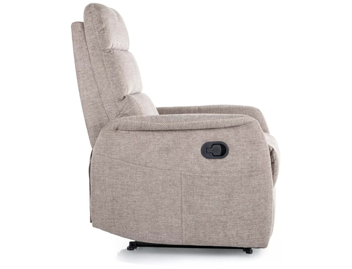 Poltrona reclinabile Solon M Brego in tessuto beige – 74x88-162x106 cm - immagine 4