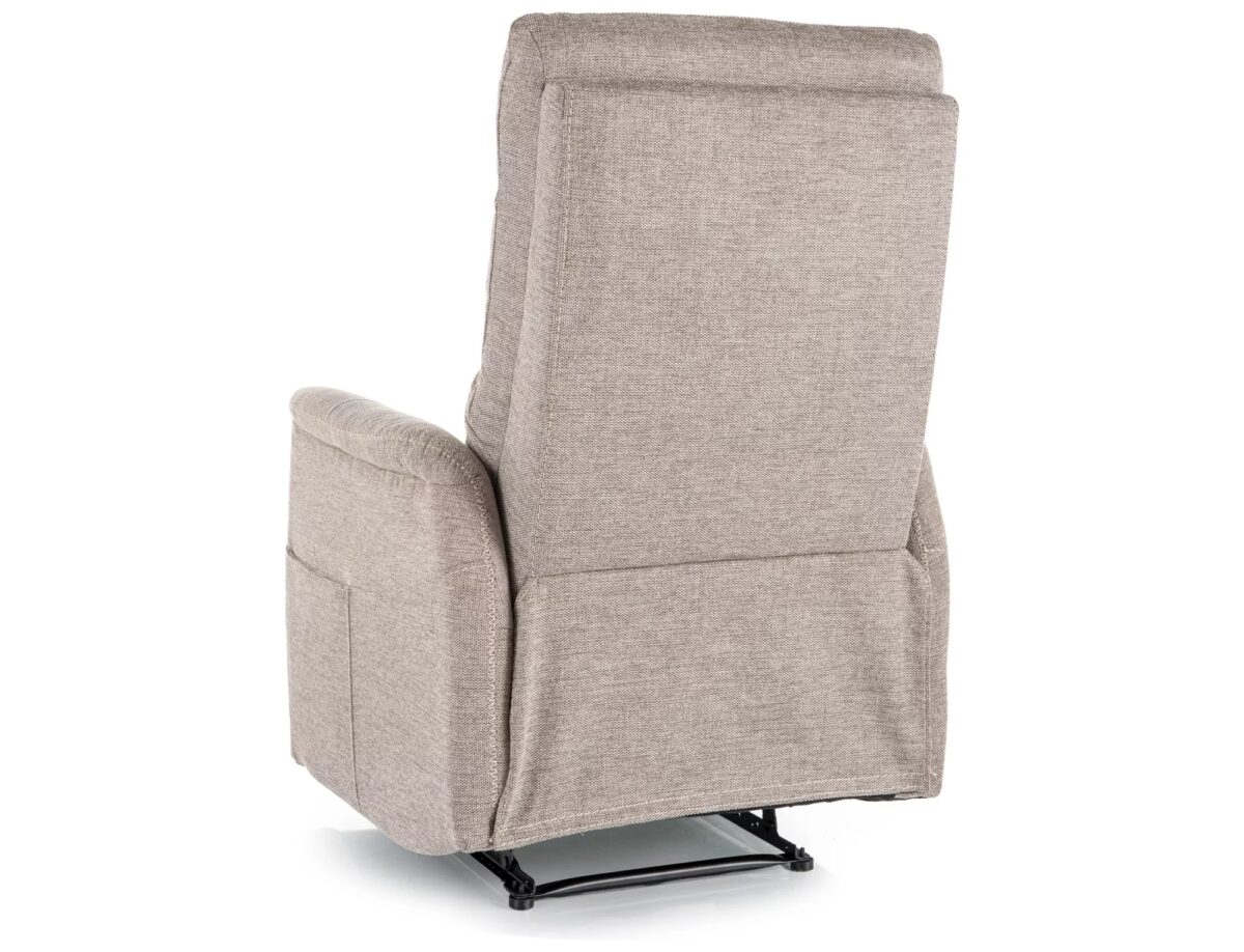 Poltrona reclinabile Solon M Brego in tessuto beige – 74x88-162x106 cm - immagine 5
