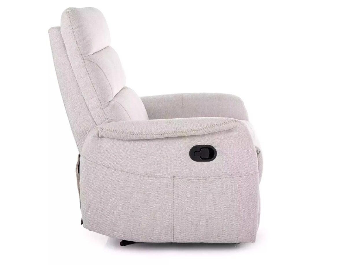 Poltrona reclinabile Solon M Brego in tessuto beige chiaro – 74x86-162x106 cm - immagine 5
