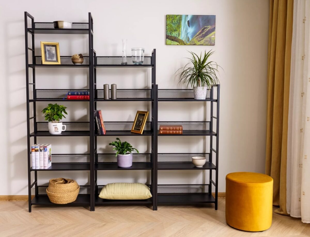 Libreria Raw R4 nera – 60x28x121 cm - immagine 2