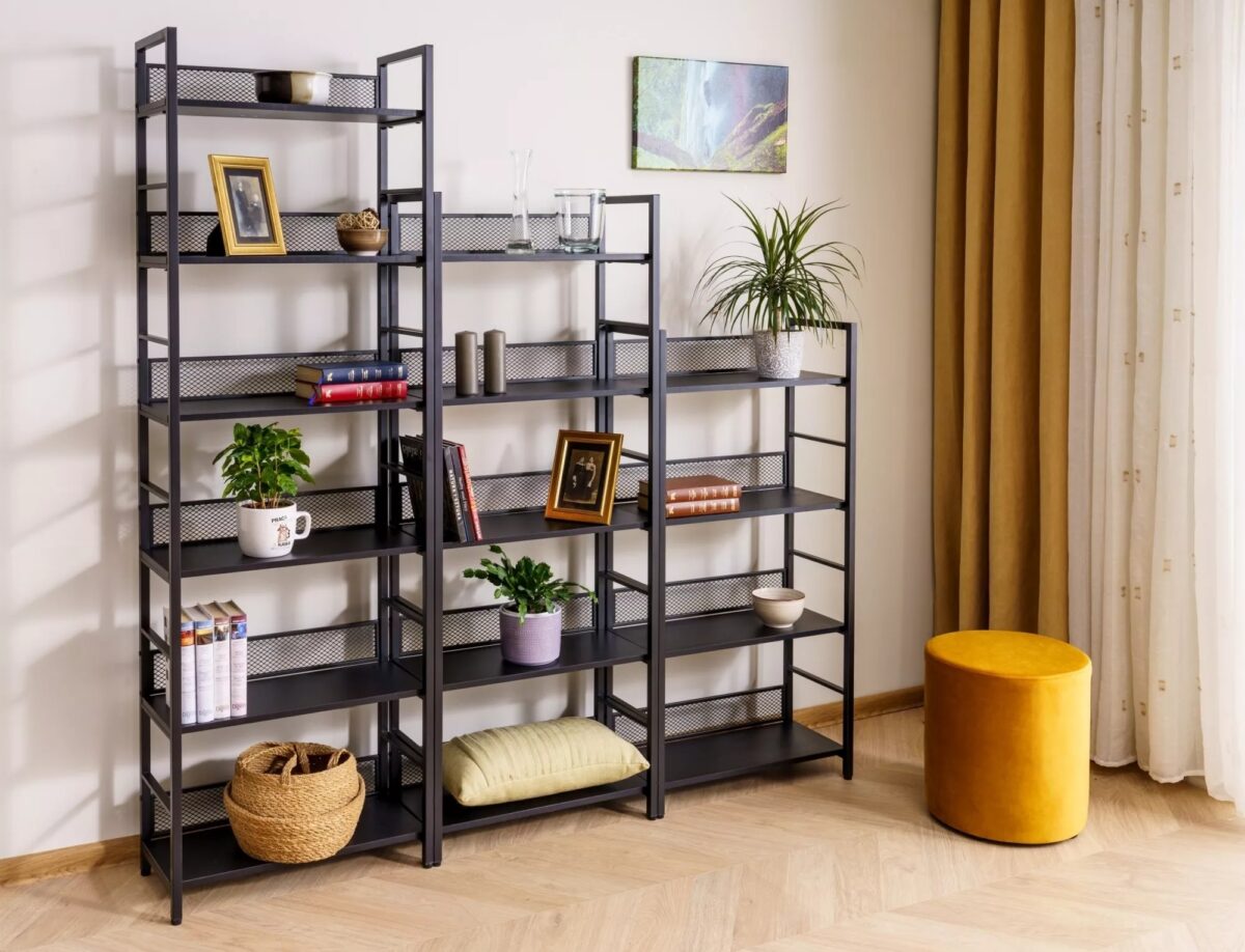 Libreria Raw R5 nera – 60x28x154 cm - immagine 4