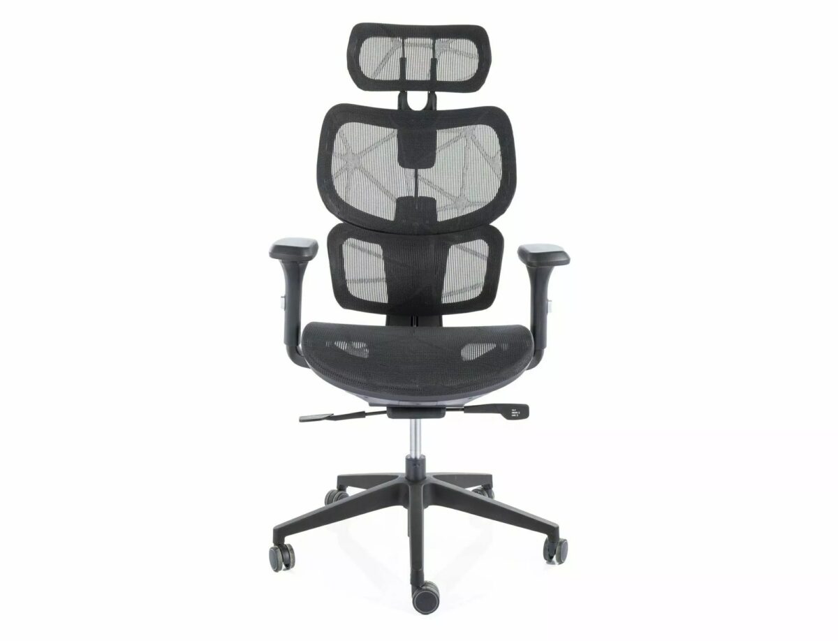 Sedia da ufficio Devon in rete nera – 68x50x119 cm - immagine 3