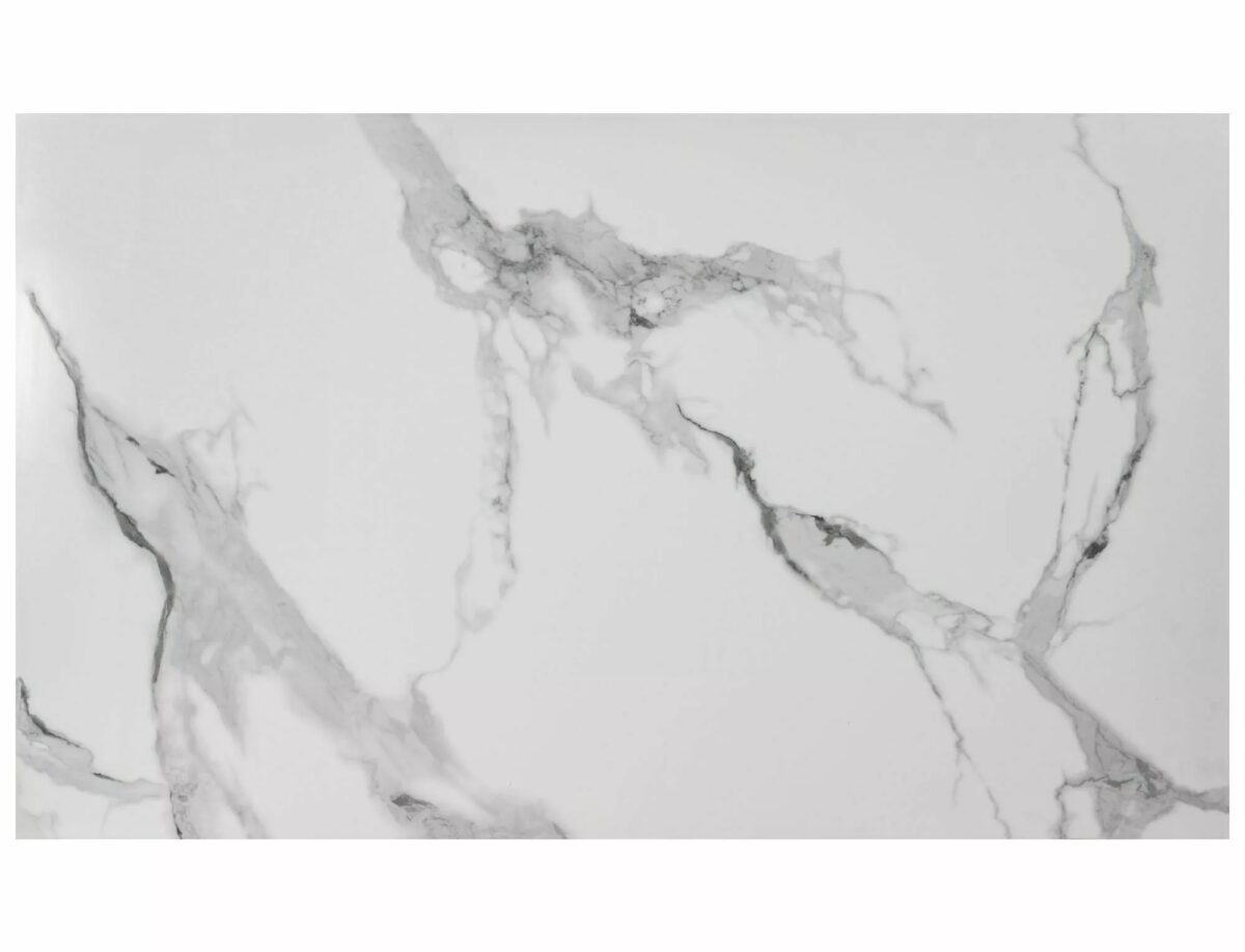 Tavolino Prince A Ceramic in ceramica Calacatta e acciaio cromato – 120x60x45 cm - immagine 2