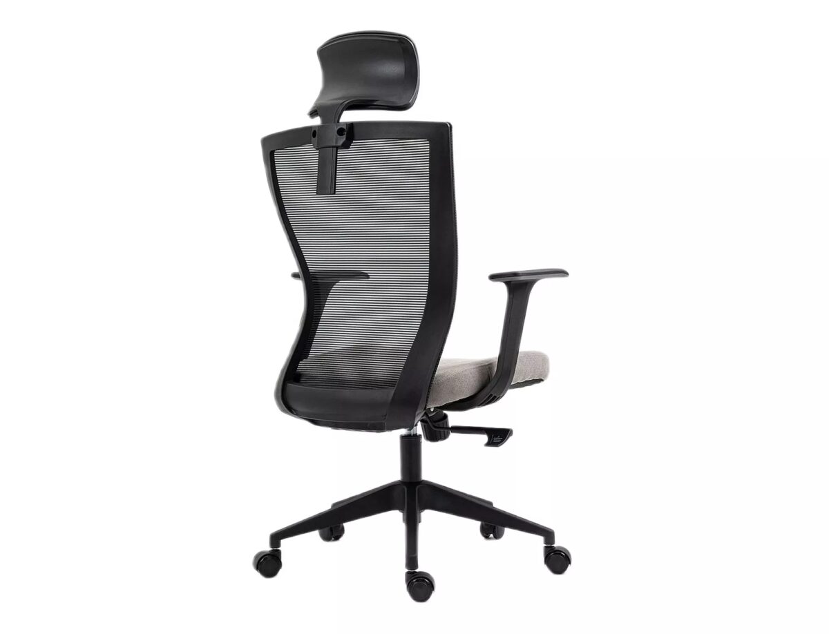 Sedia da ufficio Q-328H grigia e nera – 62x48x97 cm - immagine 7