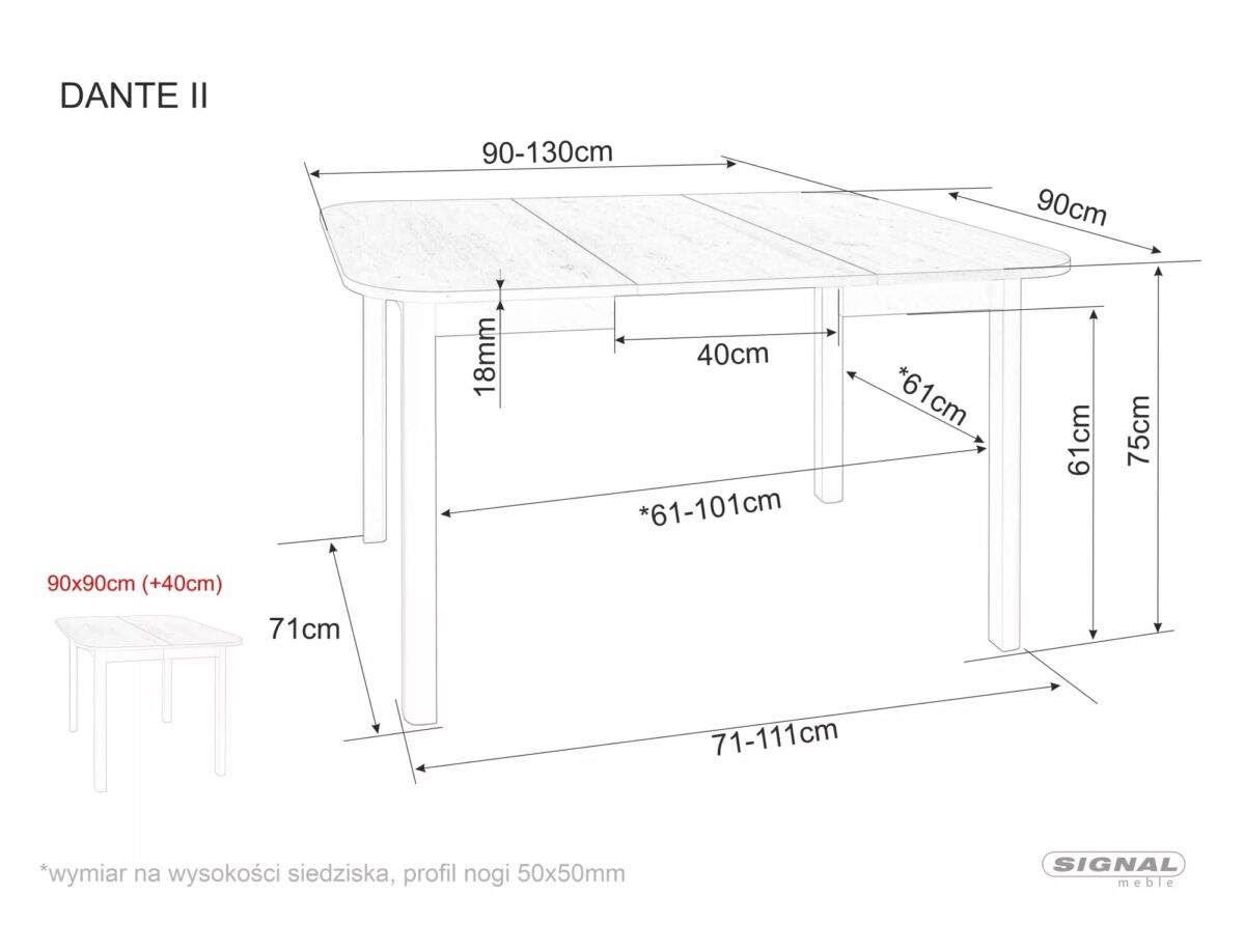 Tavolo Dante II allungabile in rovere Artisan e struttura nero opaco – 90/130x90x75 cm - immagine 3
