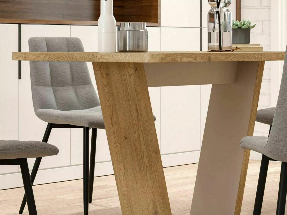 Tavolo Nigel allungabile in rovere Cremona Torro e cashmere – 120/160x80x76 cm - immagine 9